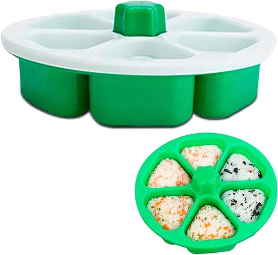 Sformato per Onigiri a forma di Triangolo - Capacità Elevata - Foglie di Alga - Verdura Fresca