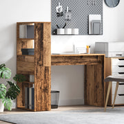 Scrivania con Archiviazione Legno Vecchio 113x54x120 cm Legno Ingegnerizzato
