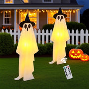 Decorazioni per Halloween 2x Illuminanti - Statue di Fantasmi in Piedi - Comando a Distanza - Decorazione per Halloween per Giardino/Giardino - Tela/Plastica/Rossa Verniciata - Halloweendecorazione