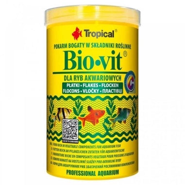 Tropical Bio-vit Flakes - mangime di base vegetale in scaglie Formato: 250 ml