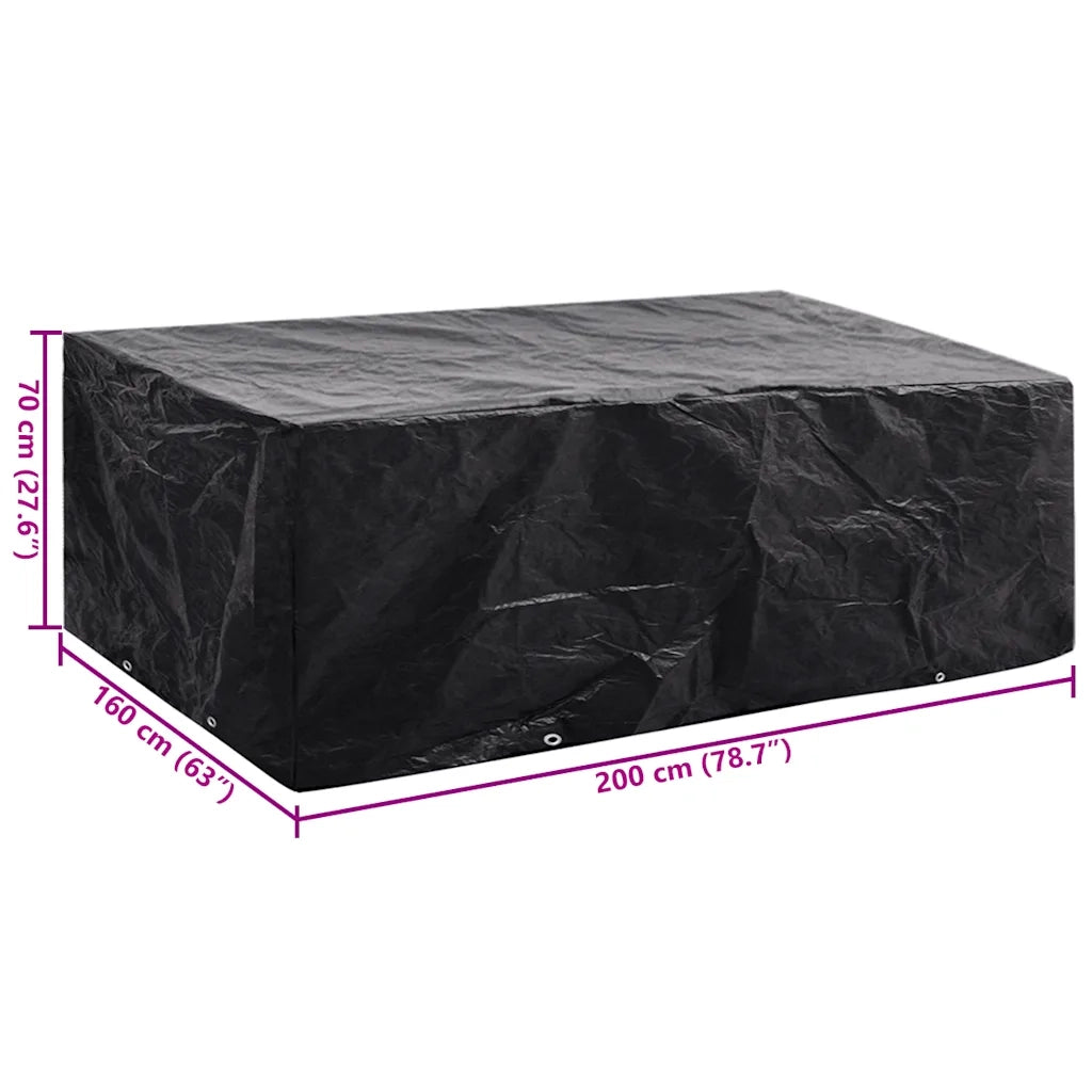 Copertura per Mobili da Giardino con 8 Occhielli 200x160x70 cm 41643