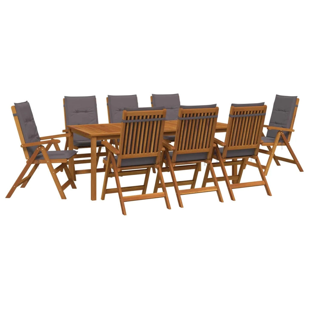 Set da pranzo da giardino da 9 pezzi Naturale 3434585