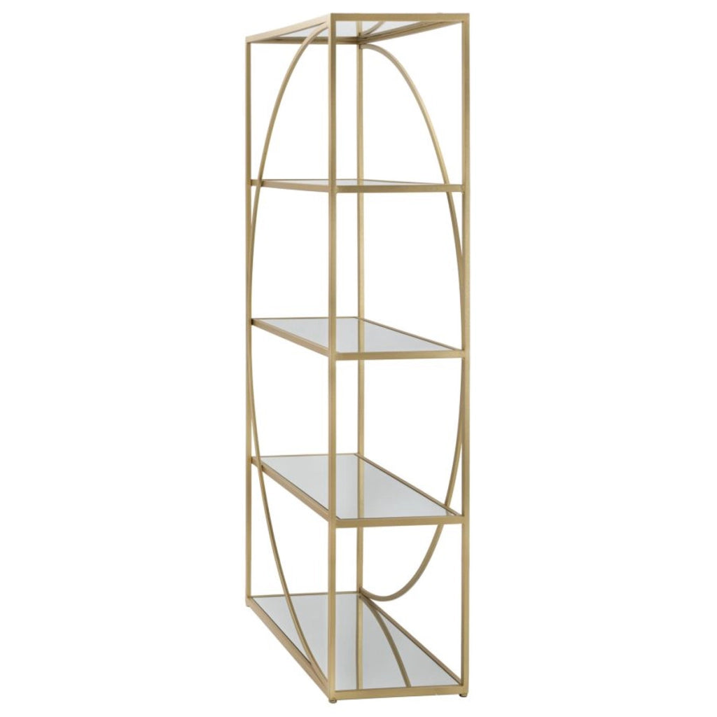 Libreria VKH219, Oro, Metallo, 90x38x180 cm