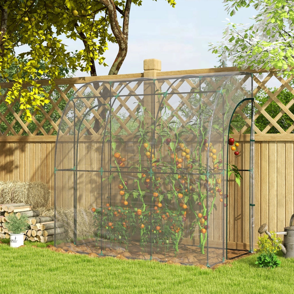 Serra da Giardino Addossata ¨C Xylo ¨C PVC Trasparente 214x118x212cm 2 Porte