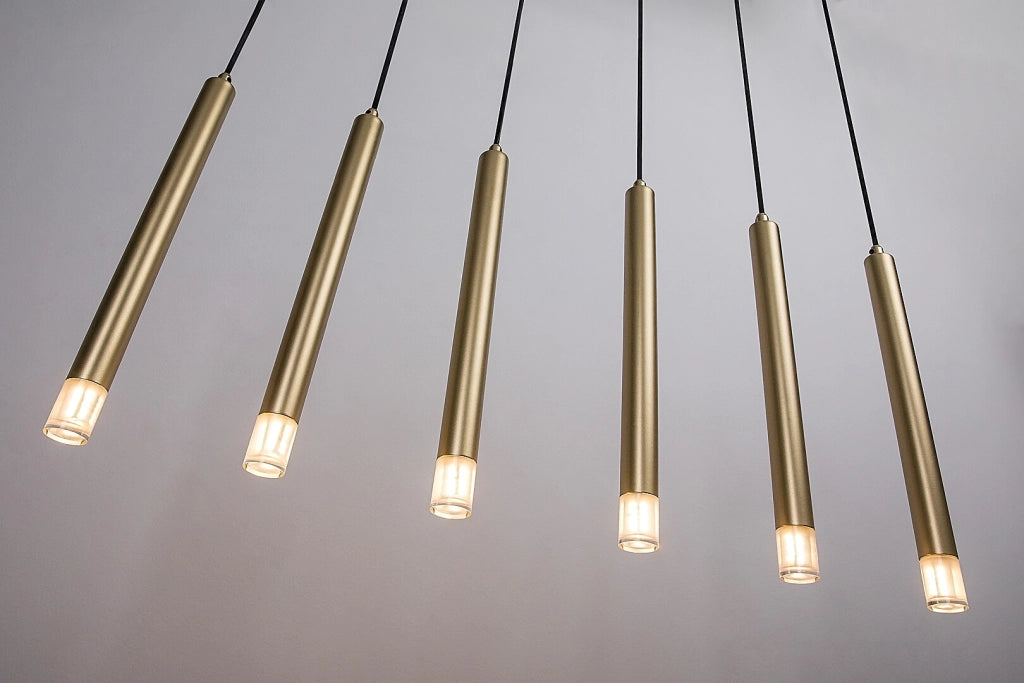 Lampada sospesa barra moderna Ramira oro 6xG9 Rabalux