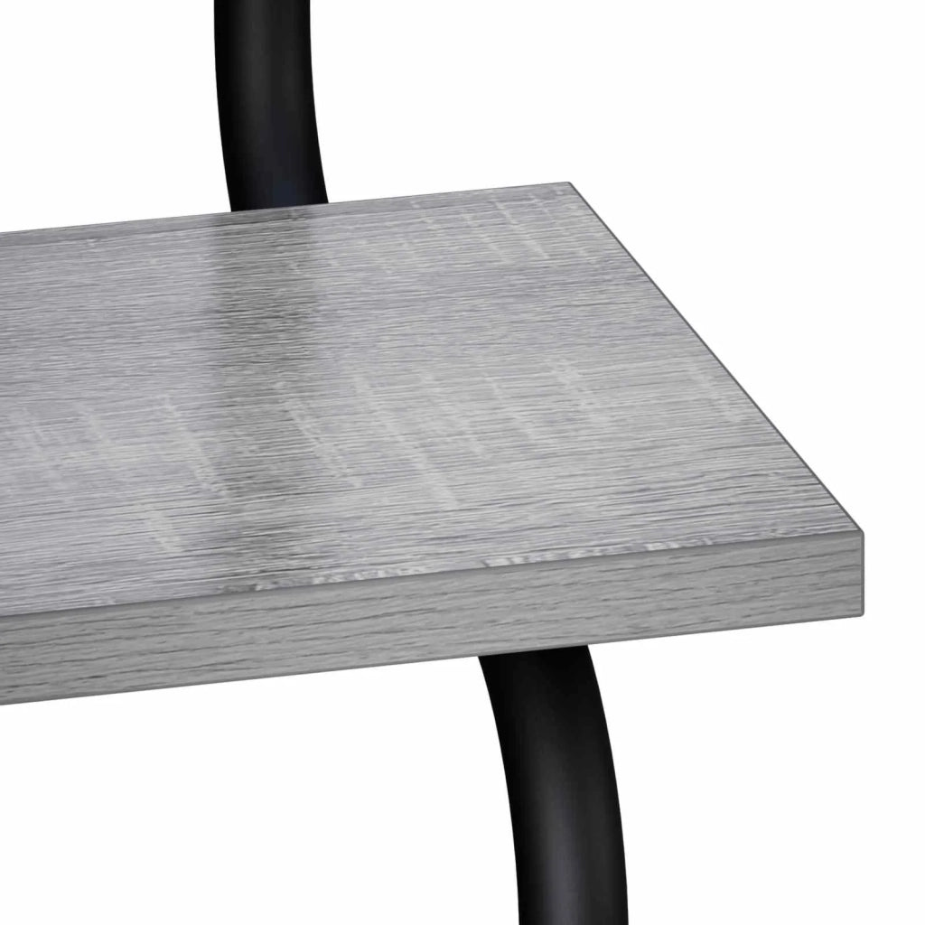 Mensola a Parete a 2 Livelli Sonoma grigio 80 x 24,5 x 61 cm 8006100