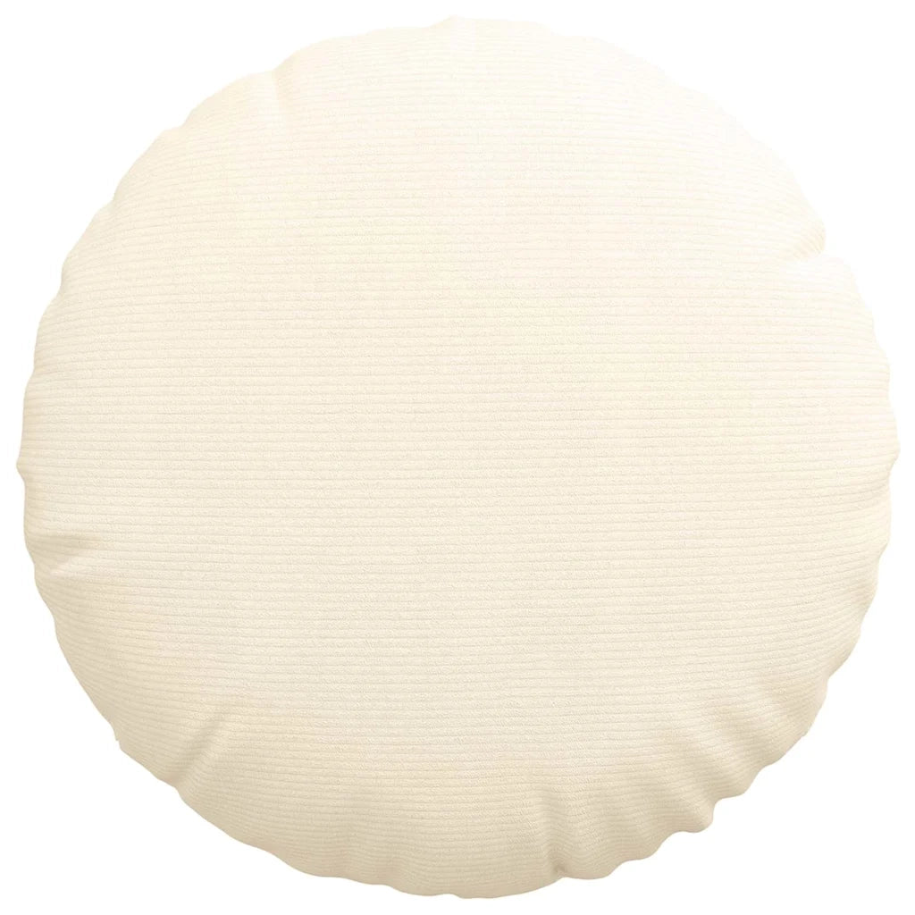 Cuscini per Seduta 2 pcs Crema Ø 80 cm Tessuto in Cords 42014262