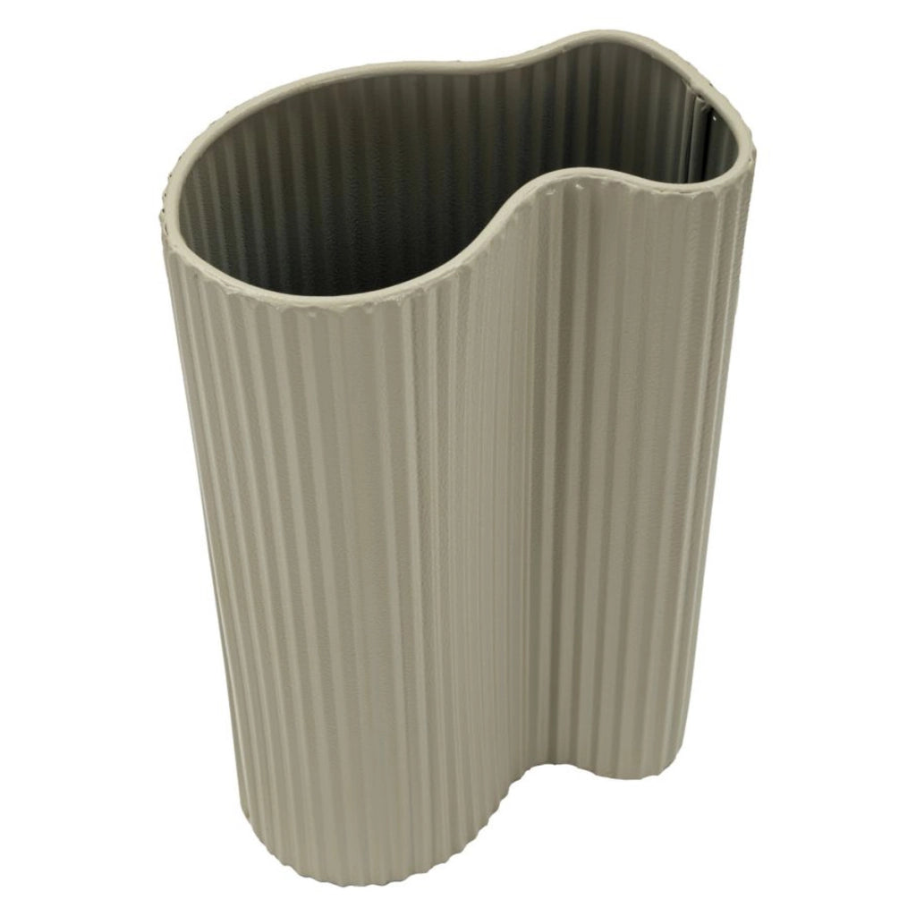 Vaso Decorativo VKH1017, Bianco, Metallo, 21x12x36 cm