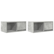 Mobili TV 2 pz | Armadietto TV | Mobile Porta TV Grigio Cemento 60x31x25,5cm in Legno Multistrato