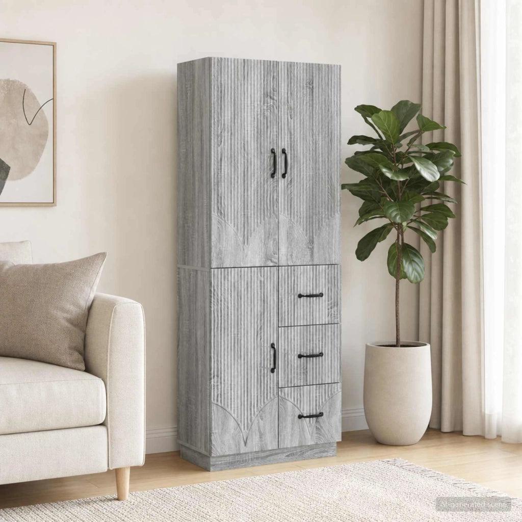 Set di armadi 2 pz Sonoma grigio Legno ingegnerizzato 3416823