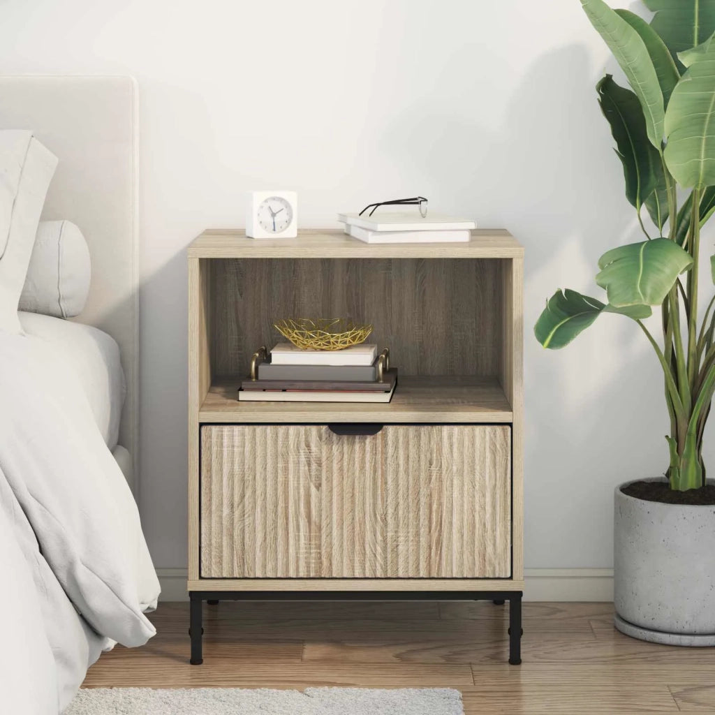 Armadio da Notte con cassetto rovere sonoma 49 x 36 x 61 cm 883478