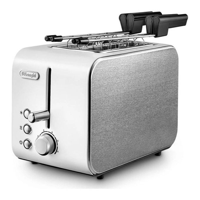 De’Longhi CTX 2203.W tostapane 2 fetta/e 550 W Argento, Bianco