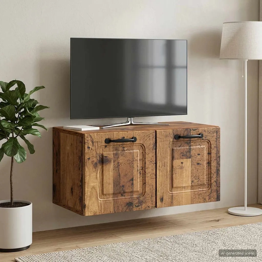 Mobile Porta TV da Muro Legno antico 59,5 x 31 x 30 cm 899393