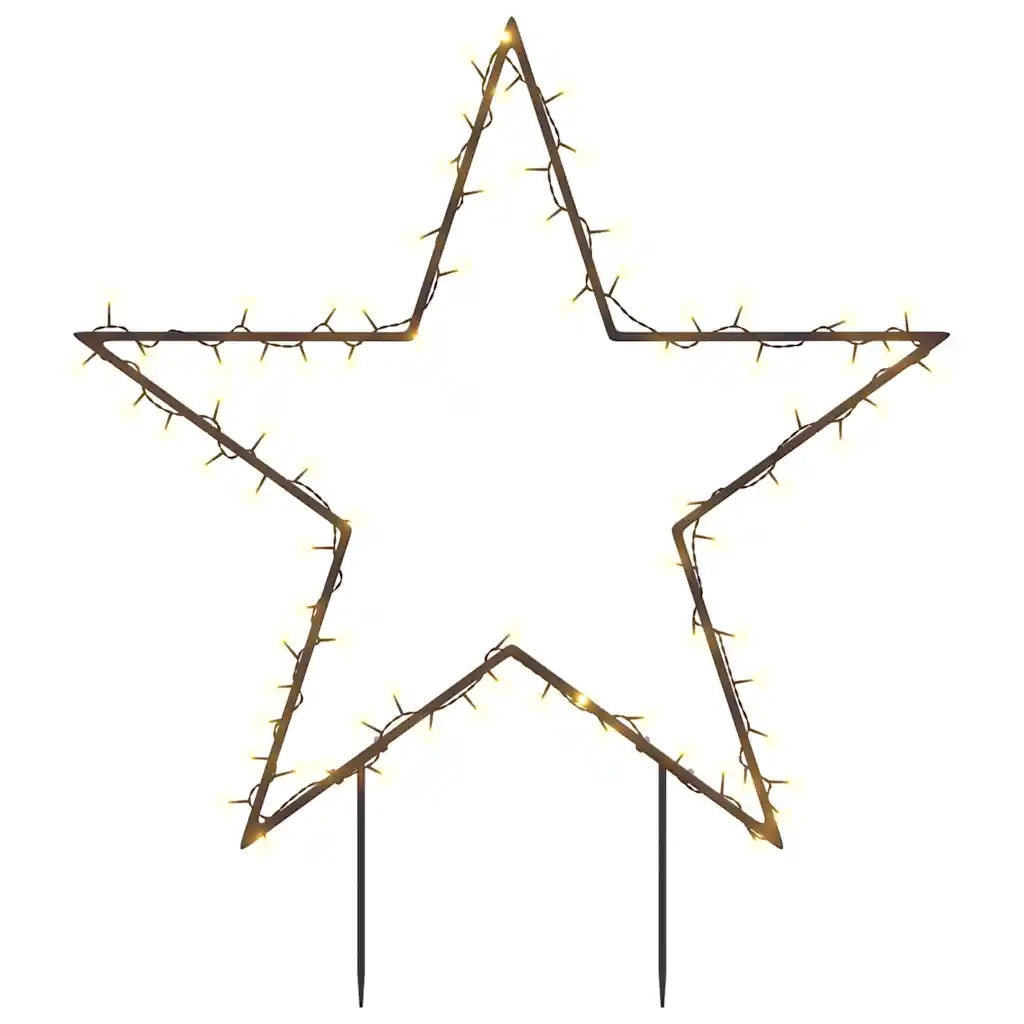Decorazione Luminosa Natalizia con Picchetti Stella 80LED 60cm 357716