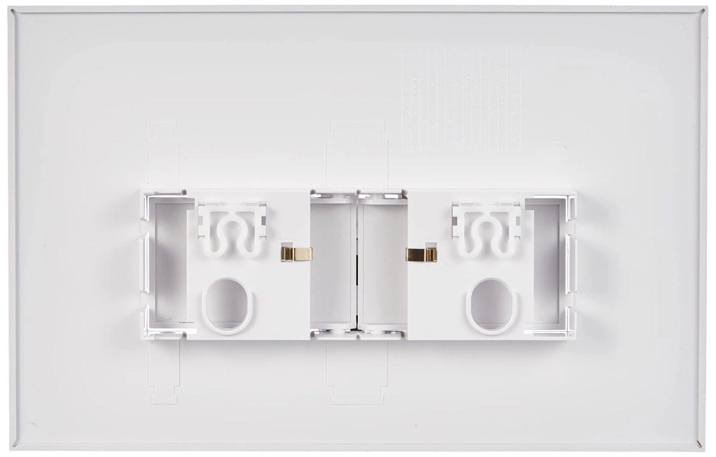 Placca 2 Tasti Modello Eco Linea Bianca Pucciplast