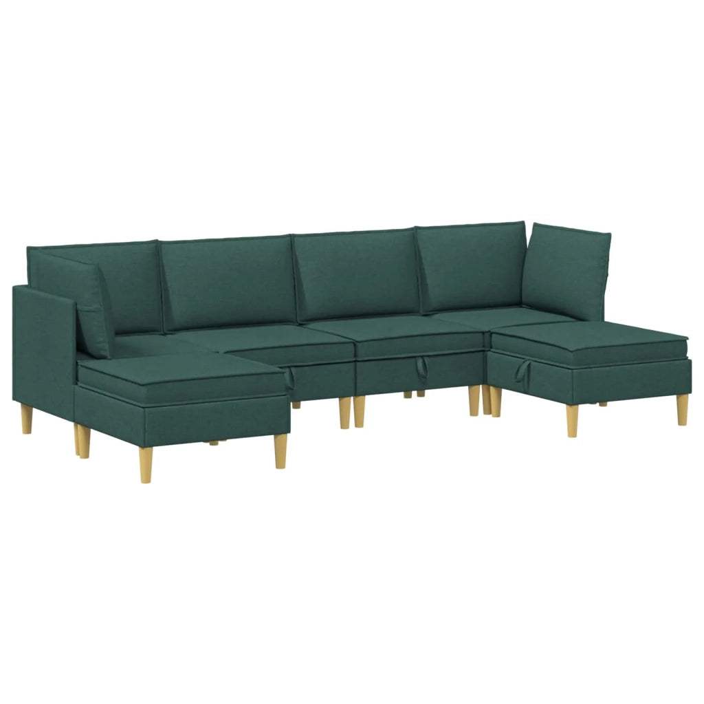 Set di divani modulari con spazio di archiviazione 6 pcs