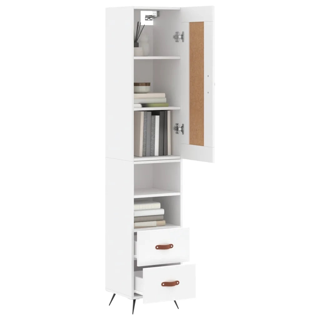 Credenza Bianca 34,5x34x180 cm in Legno Multistratocod mxl 82628