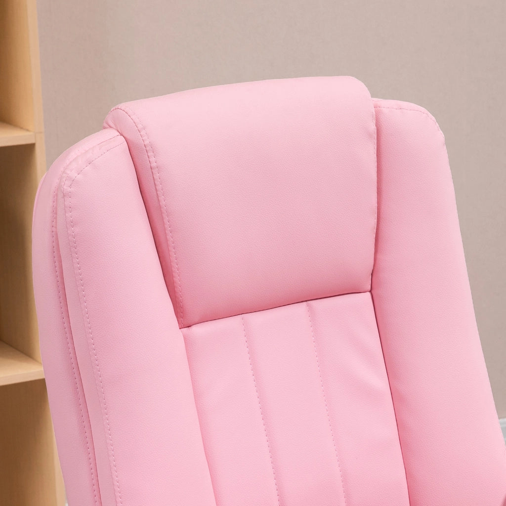Sedia da ufficio regolabile con poggiapiedi ¨C zephmum ¨C rosa e bianco