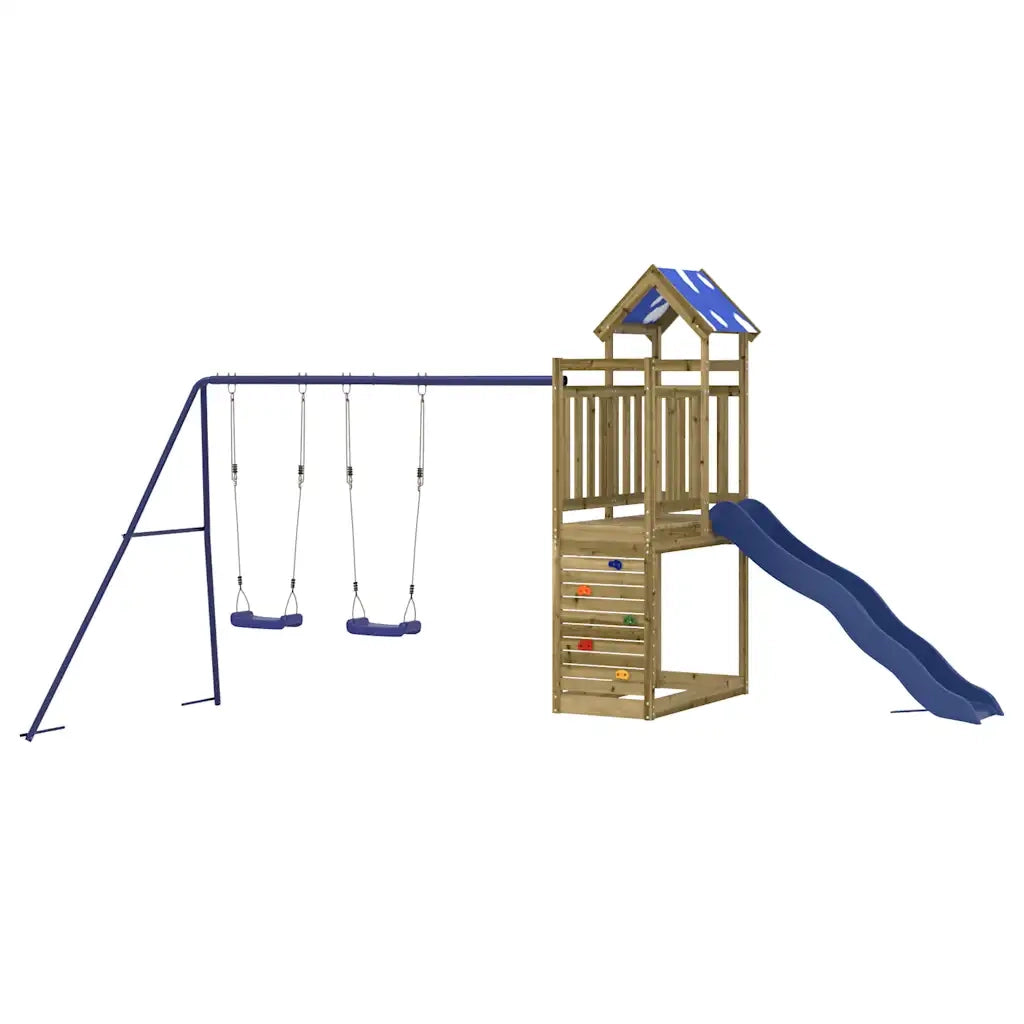 Set da Gioco da Esterno in Legno di Pino Impregnato