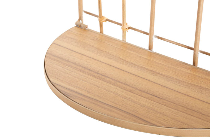 Mensola Doppia Arch 34,5x18x45,5 cm in Rattan