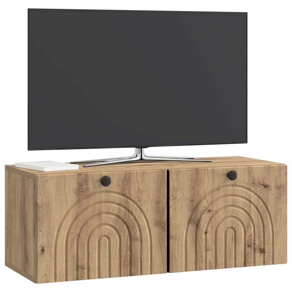 Mobile Porta TV da Muro Rovere Artigianale 78,5 x 31 x 30 cm
