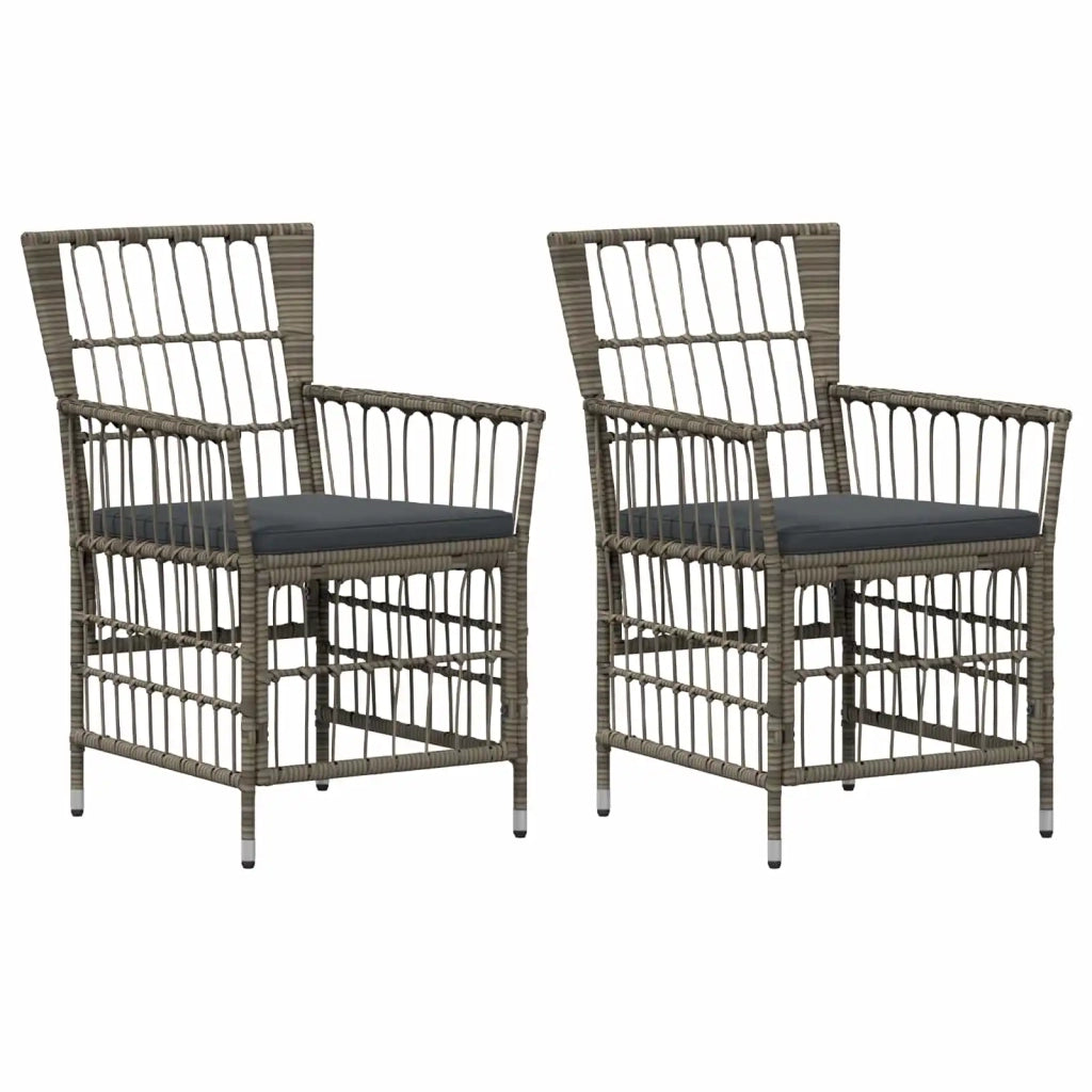Sedie da giardino 2 pz Grigio 42025129