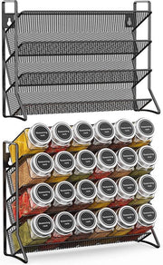 Rack per erbe - Raccoglitore per contenitori di erbe - Nero - Metallo