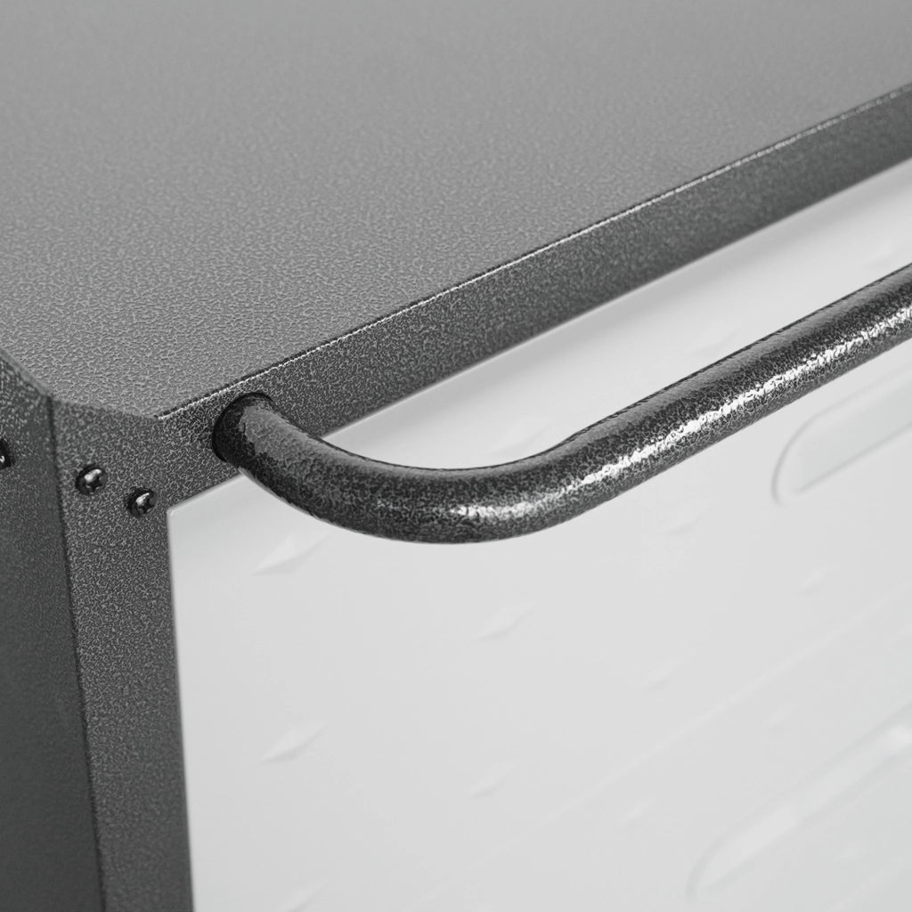 Cassettiera portautensili in metallo con ruote 75x42x88 cm a 3 cassetti nero/grigio