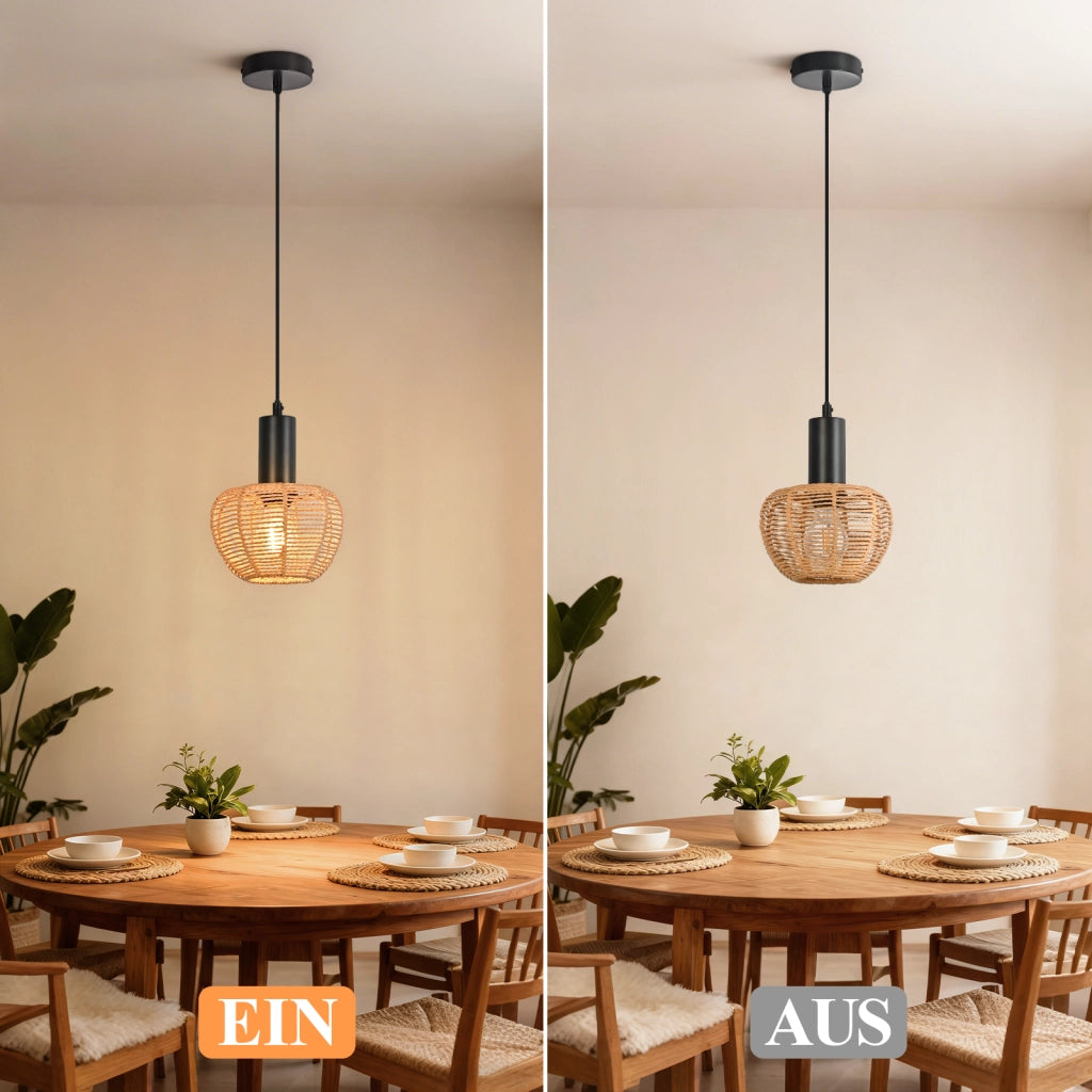 Lampada a sospensione ZMH da pranzo in stile vintage a 1 luce (lampadina non inclusa)