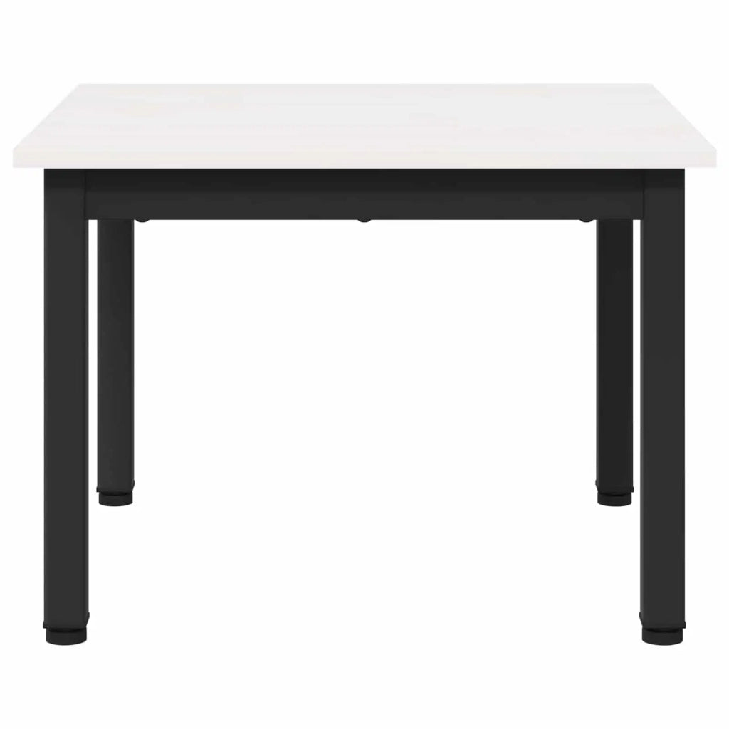 Tavolino da salotto Bianco 50 x 50 x 36 cm Pino massello 892756