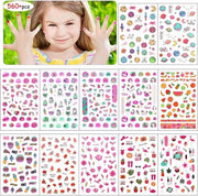 Stickermucche 560 pezzi - Stickermucche 3D - Unaquila/ Arcobaleno - Ragazze - Regalo di compleanno - Accessori decorativi