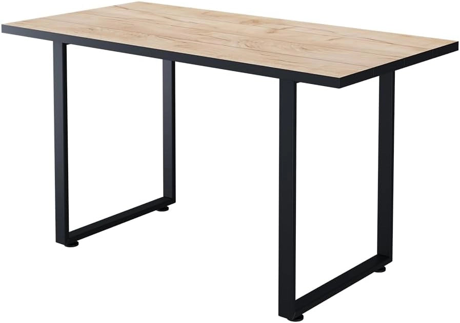 Tavolo da pranzo Livorno, Rovere nero/oro, 140 x 70 cm, adatto per 4 persone, struttura stabile senza allungamento