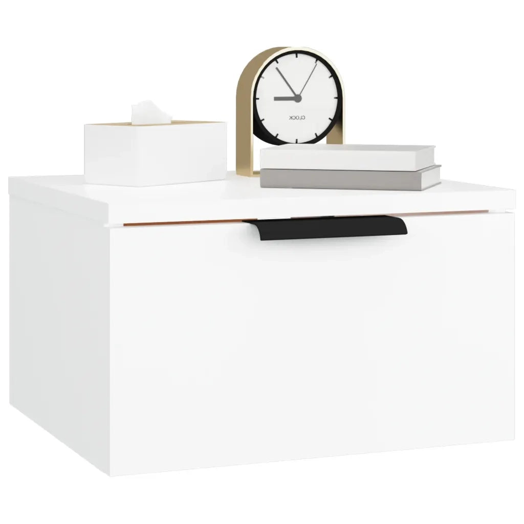 Comodino a Muro Bianco 34x30x20 cm 811376