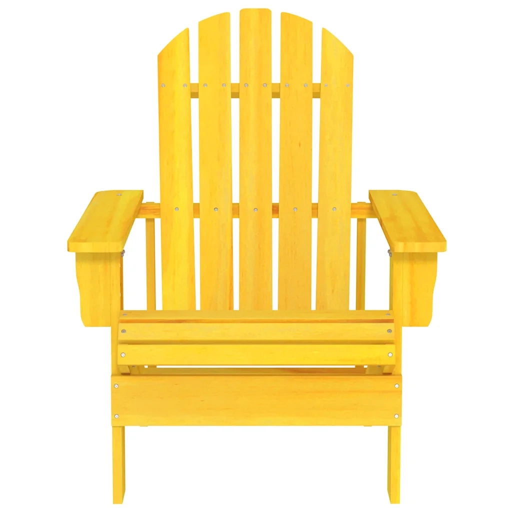 Sedia Giardino | Sedie da Esterno Adirondack in Legno Massello di Abete Gialla