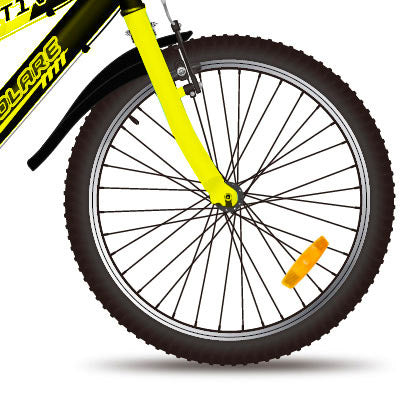 Bicicletta MTB Ragazzo 20” 7V in Metallo Sportivo Giallo