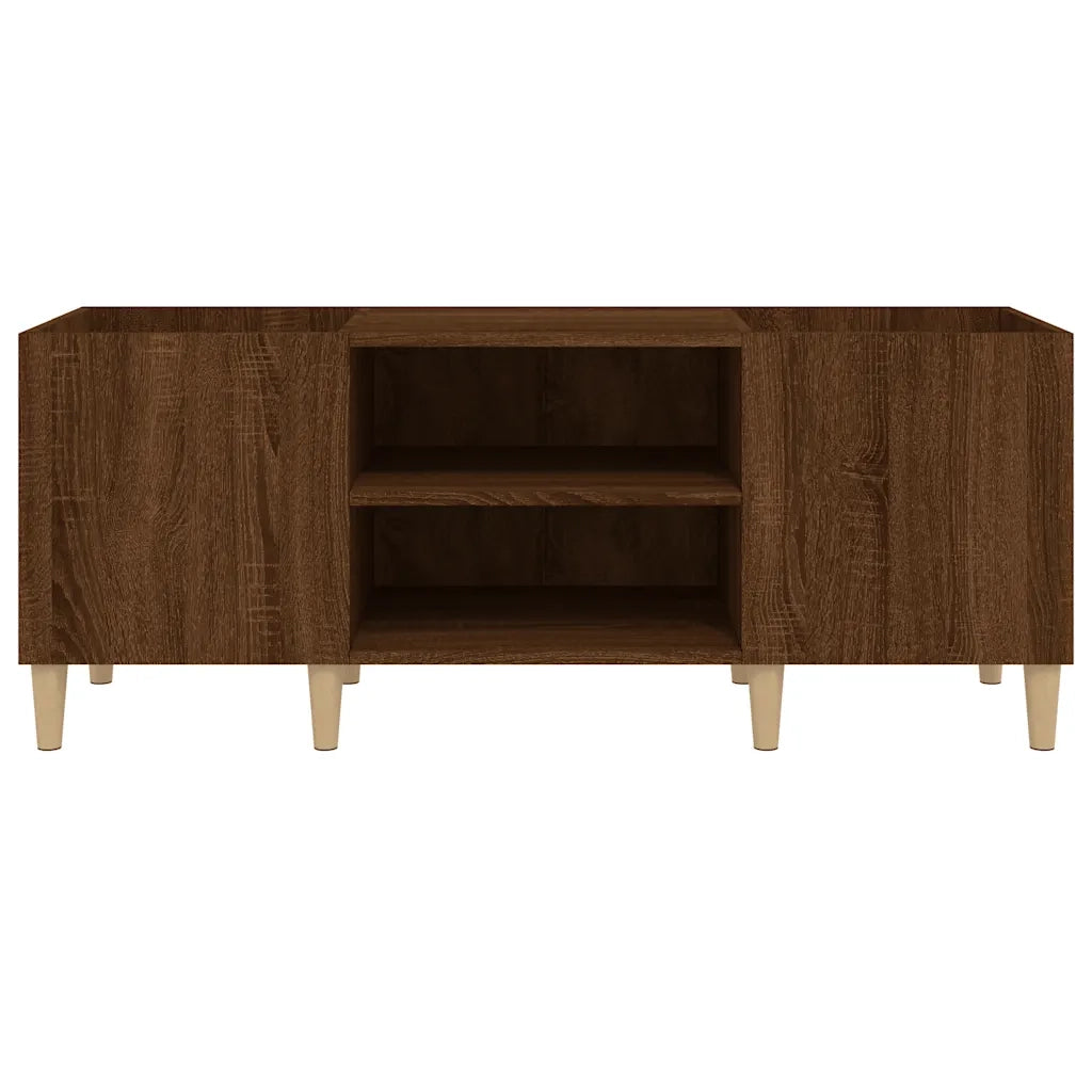 vidaXL Mobile Porta Dischi Rovere Marrone 121x38x48 Legno Multistrato