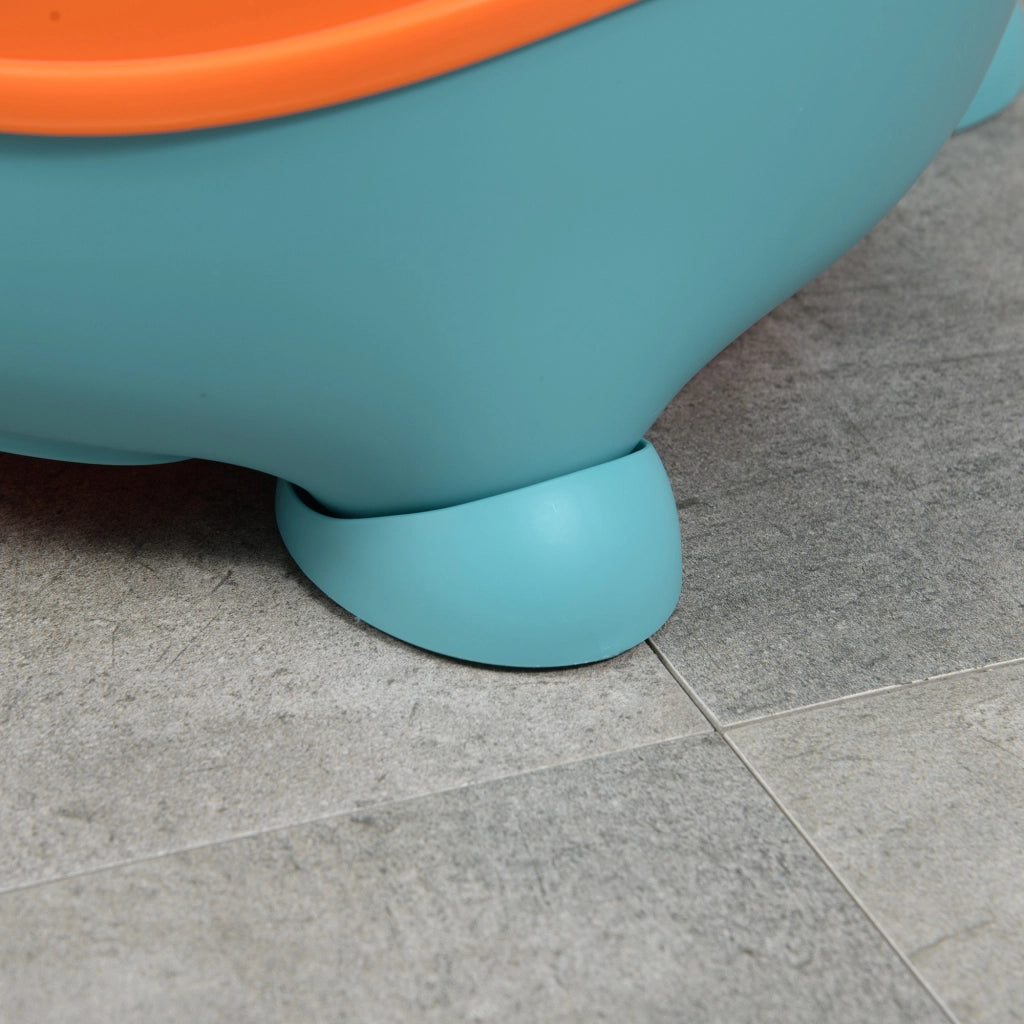 Vasino Ergonomico per Bambini 6+ Mesi con Schienale e Vaschetta Rimovibile Blu Arancione