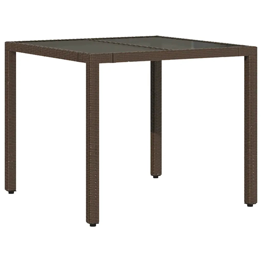 Set BistrÃ² da Giardino 3 pz con Cuscini in Polyrattan Marrone