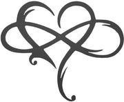 Decorazione per Parete di Alta Qualità in Acciaio Inossidabile - Decorazione per Interno/Esterno - Cuore - Ornamento Decorativo - Amore Eterno - Disegno Unico