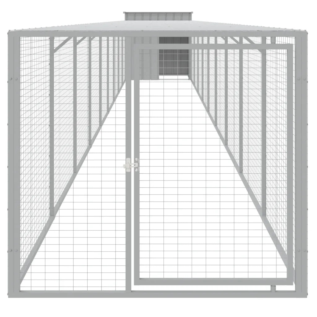 Pollaio Area Corsa Grigio Chiaro 110x1017x110cm Acciaio Zincato 3189097