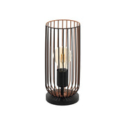 Lampada Da Scrivania Industrial Roccamena 1 Luce Acciaio Nero E Rame