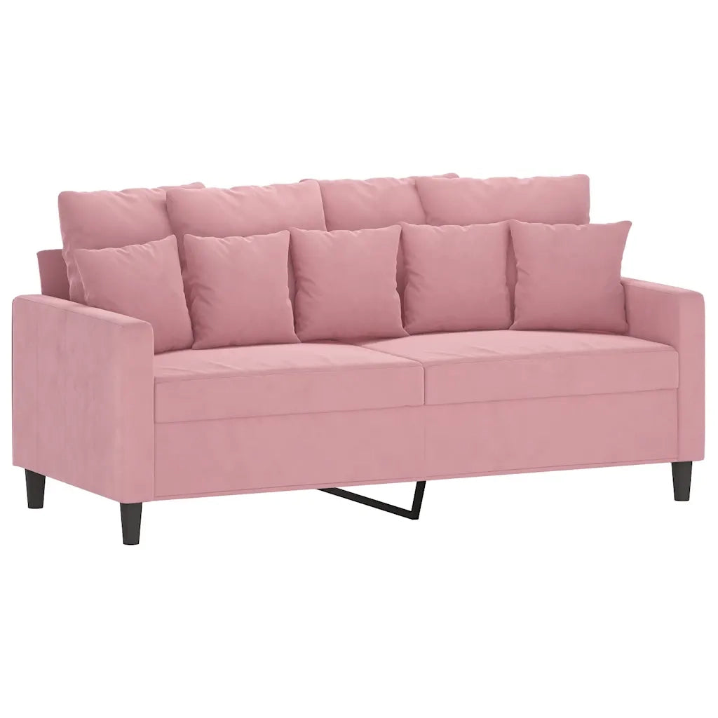 vidaXL Divano a 2 Posti Rosa 140 cm in Velluto