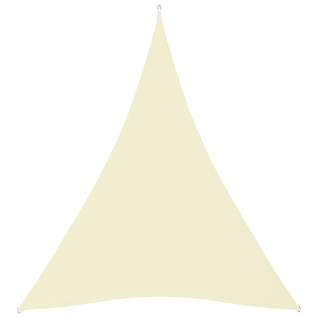 Vela ombreggiante triangolare in tessuto Oxford 4 x 5 x 5 m crema 02_0009890