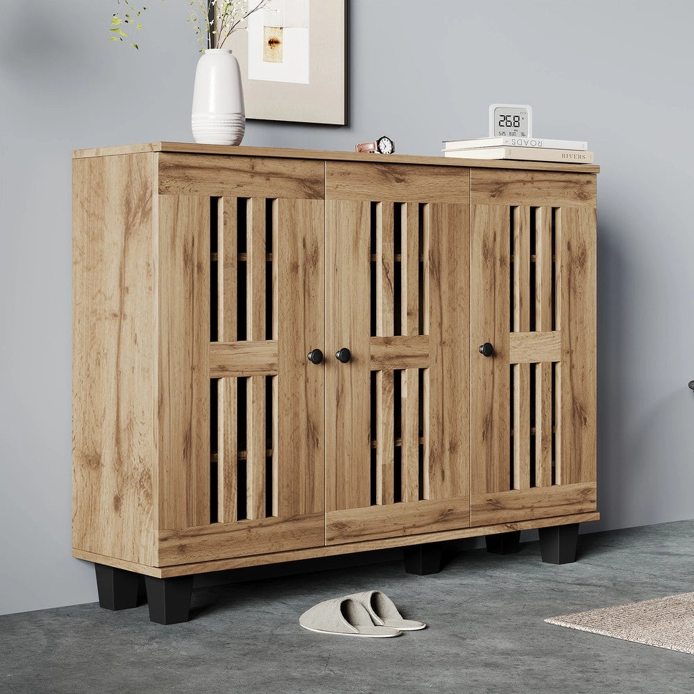 Mobile da ingresso consolle ¨C Minimal ¨C 120x32x92cm legno con ante e ripiani salvaspazio