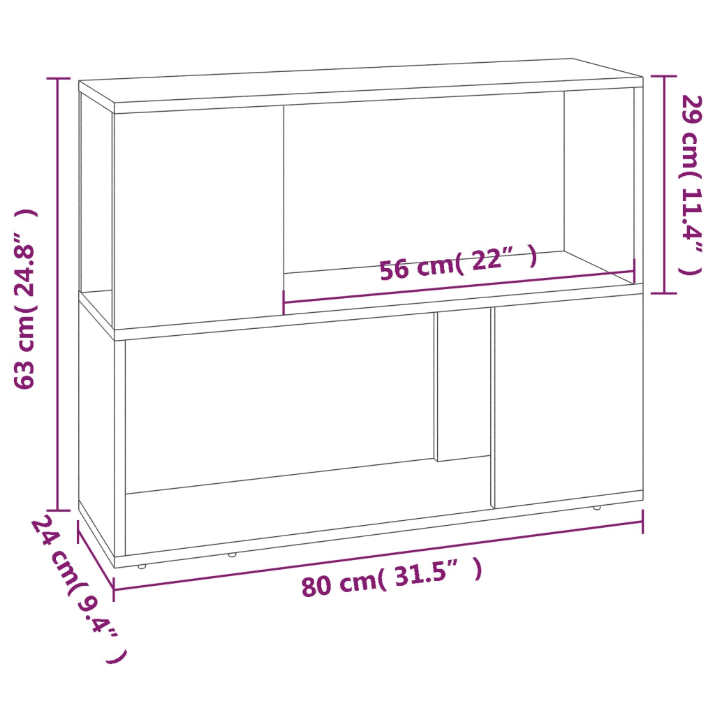 Libreria/Divisorio Grigio Sonoma 80x24x63 cm cod mxl 33959