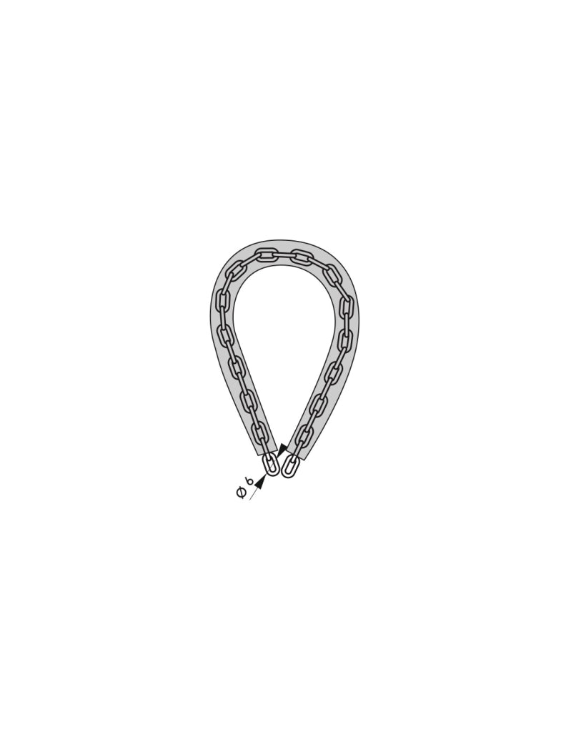 Catena Loops in acciaio zincato Ø 6 mm, L 0,60 m, con guaina in PVC – THIRARD