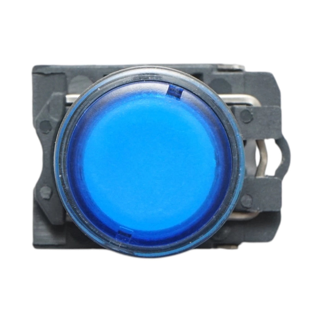 Pulsante con ritorno e segnalazione LED blu 1NO+1NC, 24V/10A TB5 Breckner Germany