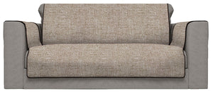 Copridivano con Copri Braccioli Seduta 150 cm in Poliestere Marrone