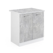 Vicco Base per lavello Calcestruzzo 80 cm con ante, con piano di lavoro