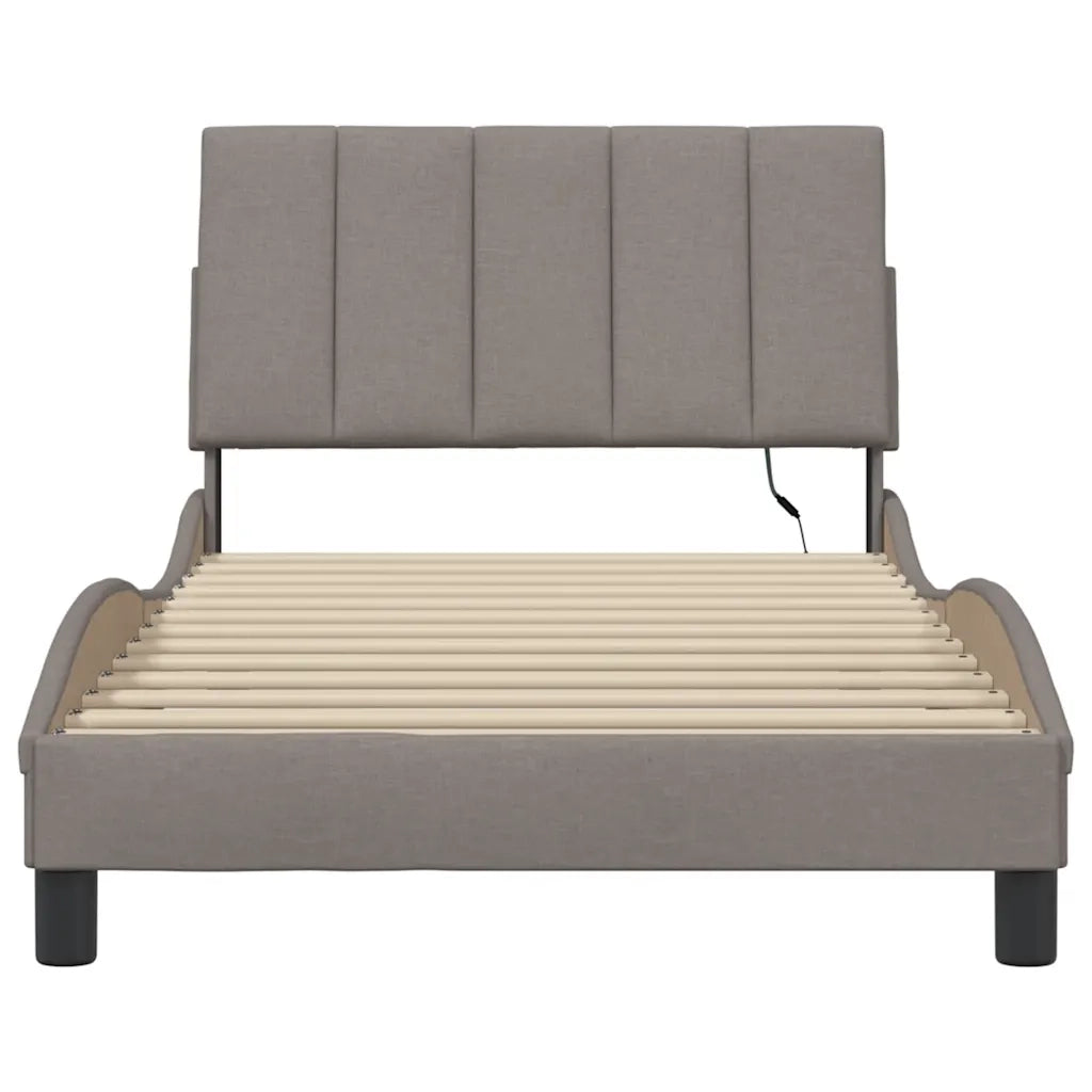 Giroletto senza Materasso Hanko Tortora 100x200 cm in Tessuto